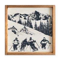 Retro Ski Run Serving Tray