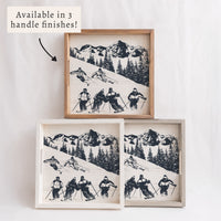 Retro Ski Run Serving Tray