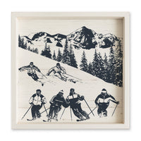 Retro Ski Run Serving Tray