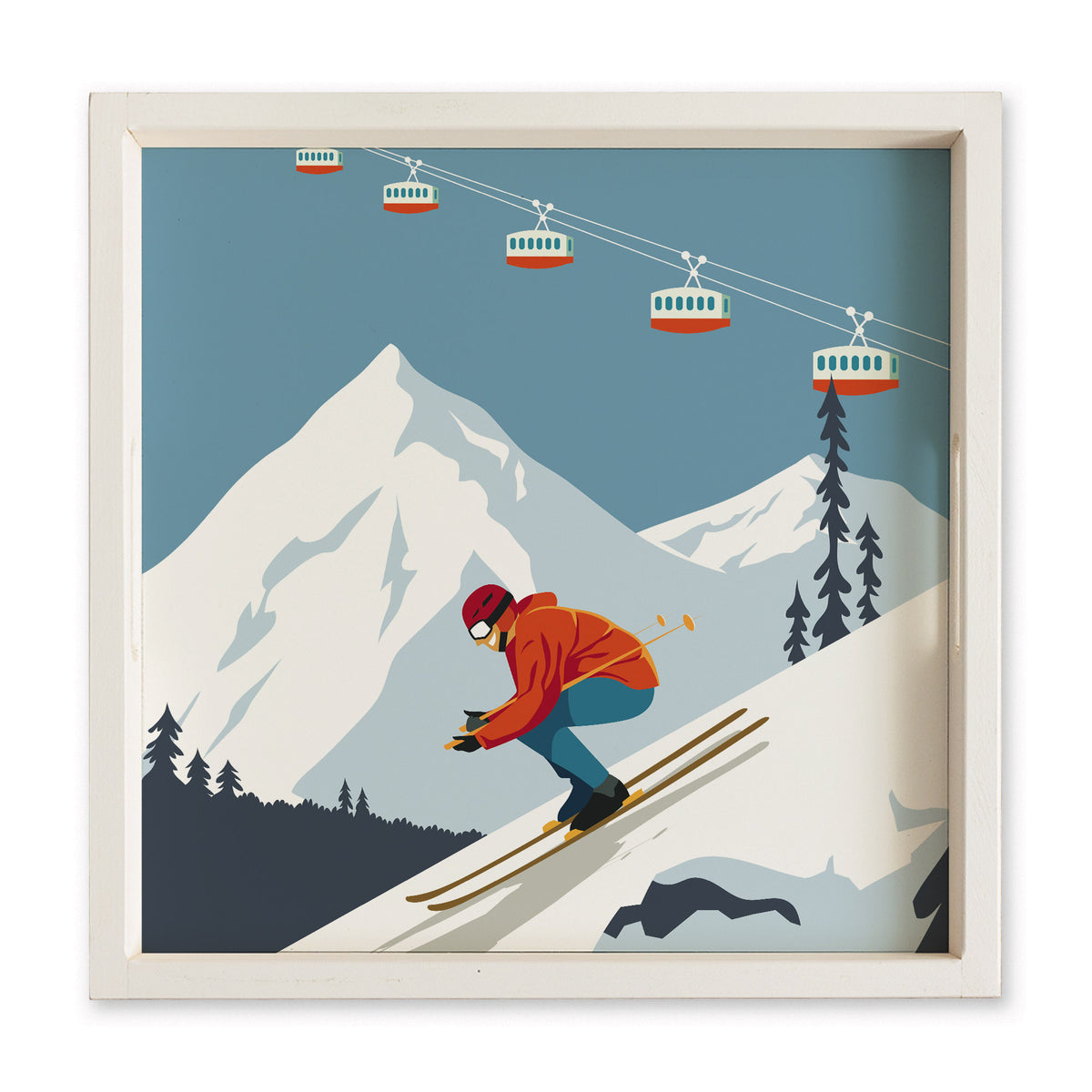 Bluebird Ski Day Serving Tray