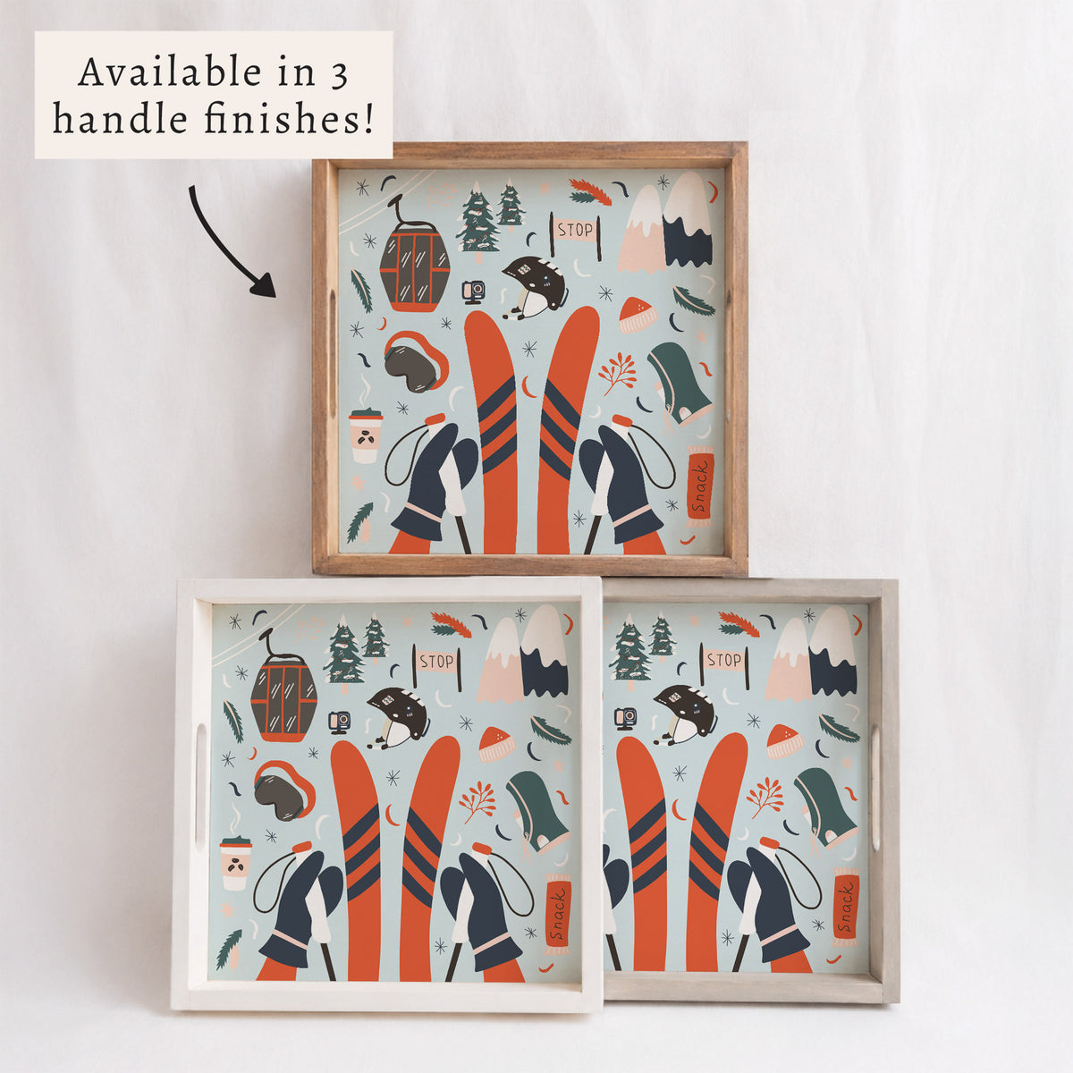 Chairlift Charm Serving Tray
