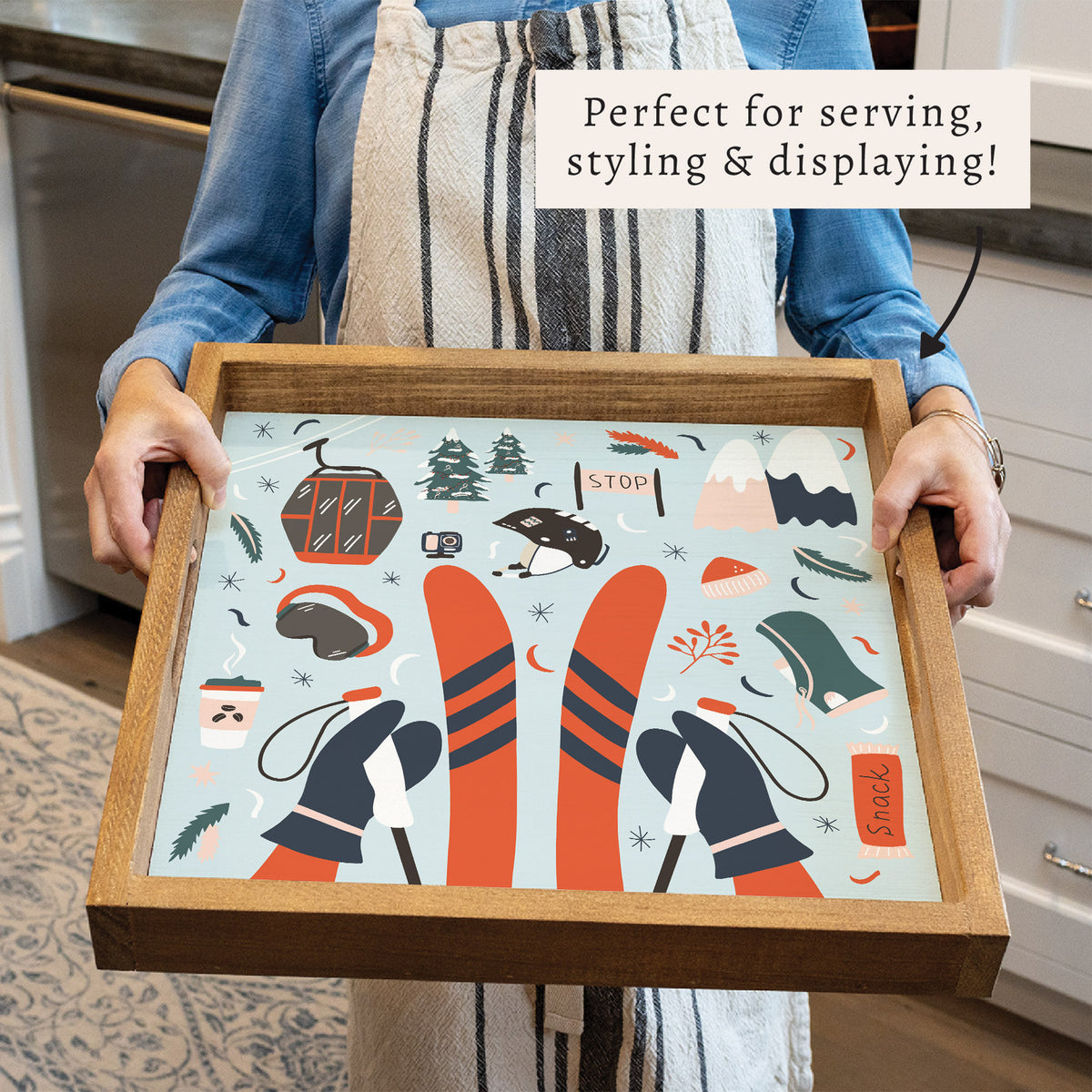 Chairlift Charm Serving Tray