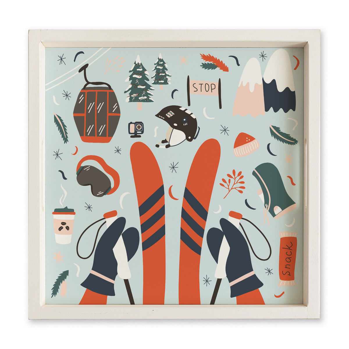 Chairlift Charm Serving Tray