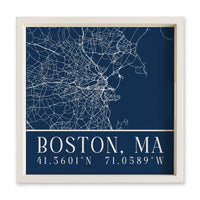 Boston City Grid Coordinates Serving Tray