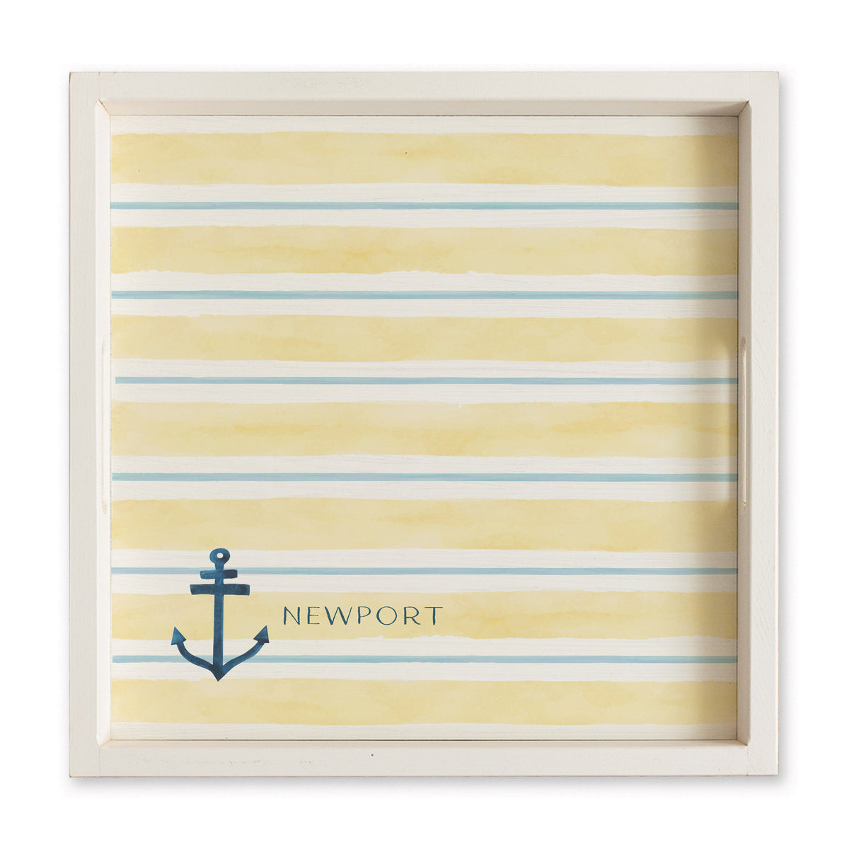 Anchor Stripe Personalized Serving Tray