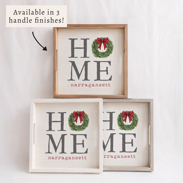 Holiday Home Personalized Serving Tray