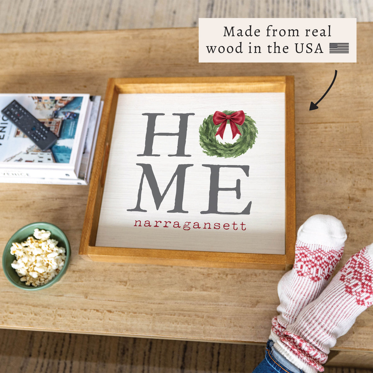 Holiday Home Personalized Serving Tray