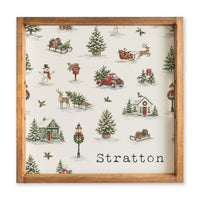 Holiday Hometown Icons Personalized Serving Tray