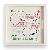 Dear Santa Multicolor Personalized Serving Tray