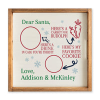 Dear Santa Multicolor Personalized Serving Tray