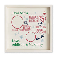 Dear Santa Multicolor Personalized Serving Tray