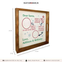 Dear Santa Multicolor Personalized Serving Tray