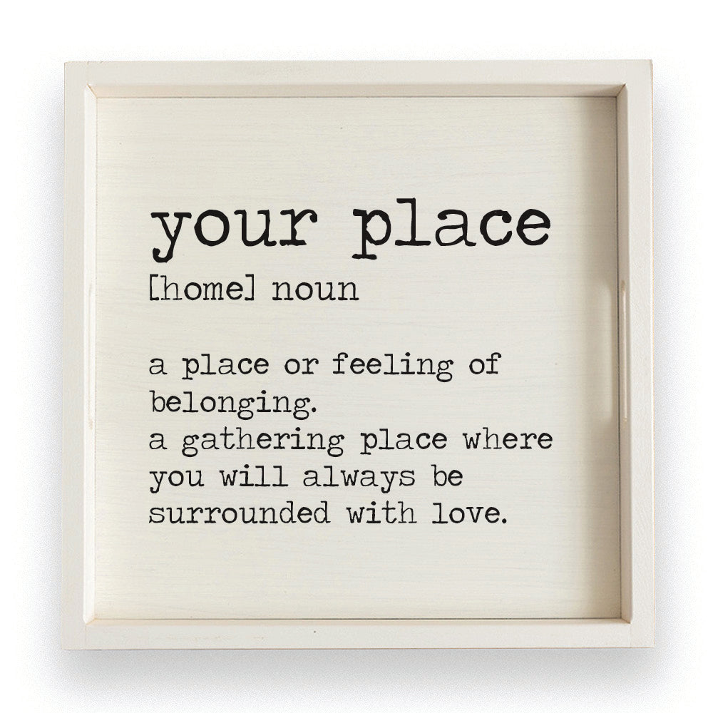 Home Definition Personalized Serving Tray