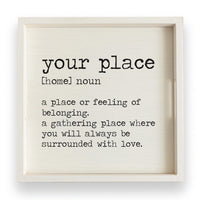 Home Definition Personalized Serving Tray