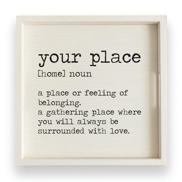 Home Definition Personalized Serving Tray