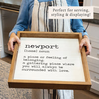 Home Definition Personalized Serving Tray