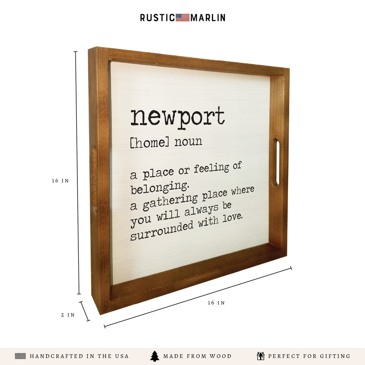 Home Definition Personalized Serving Tray