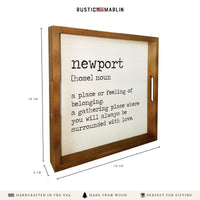 Home Definition Personalized Serving Tray