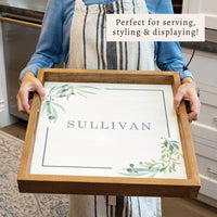 Greenery Frame Personalized Serving Tray