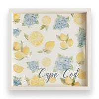 Hydrangea Lemon Personalized Serving Tray