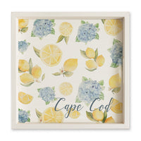 Hydrangea Lemon Personalized Serving Tray