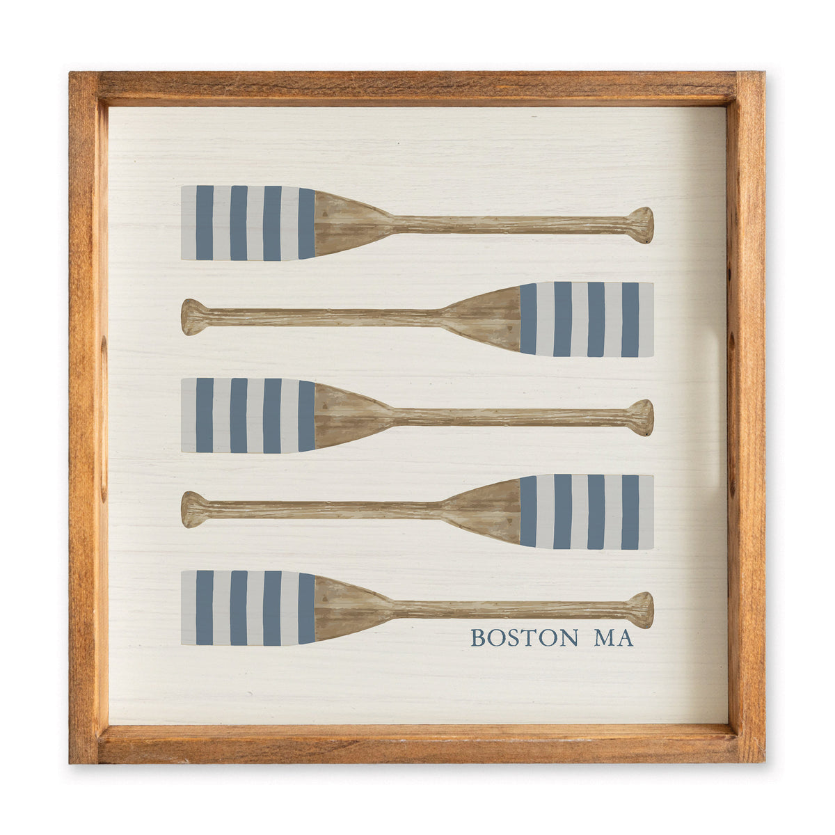 Striped Oars Personalized Serving Tray