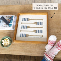 Striped Oars Personalized Serving Tray