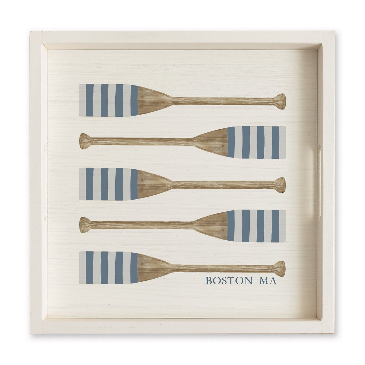 Striped Oars Personalized Serving Tray