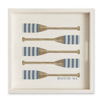 Striped Oars Personalized Serving Tray