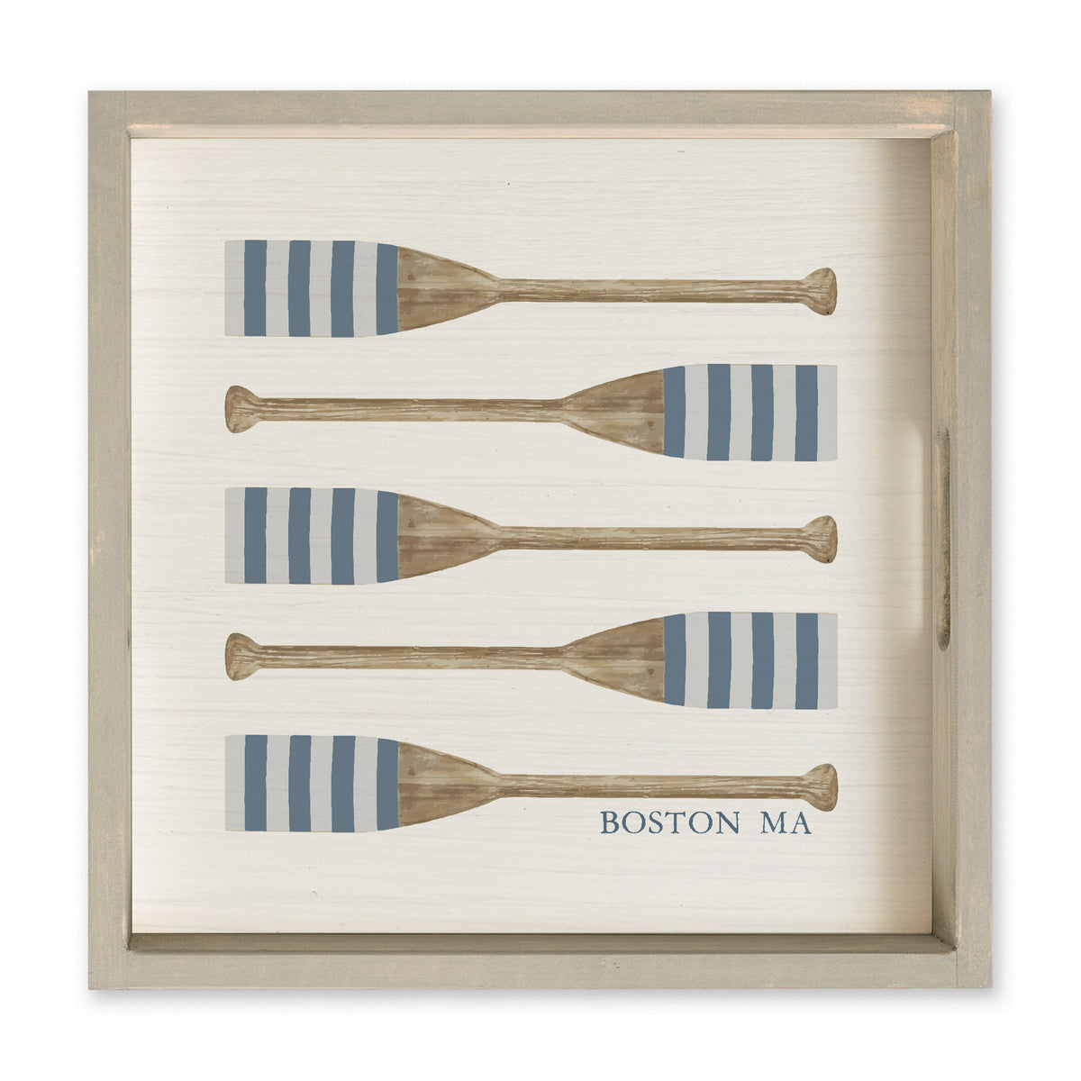Striped Oars Personalized Serving Tray