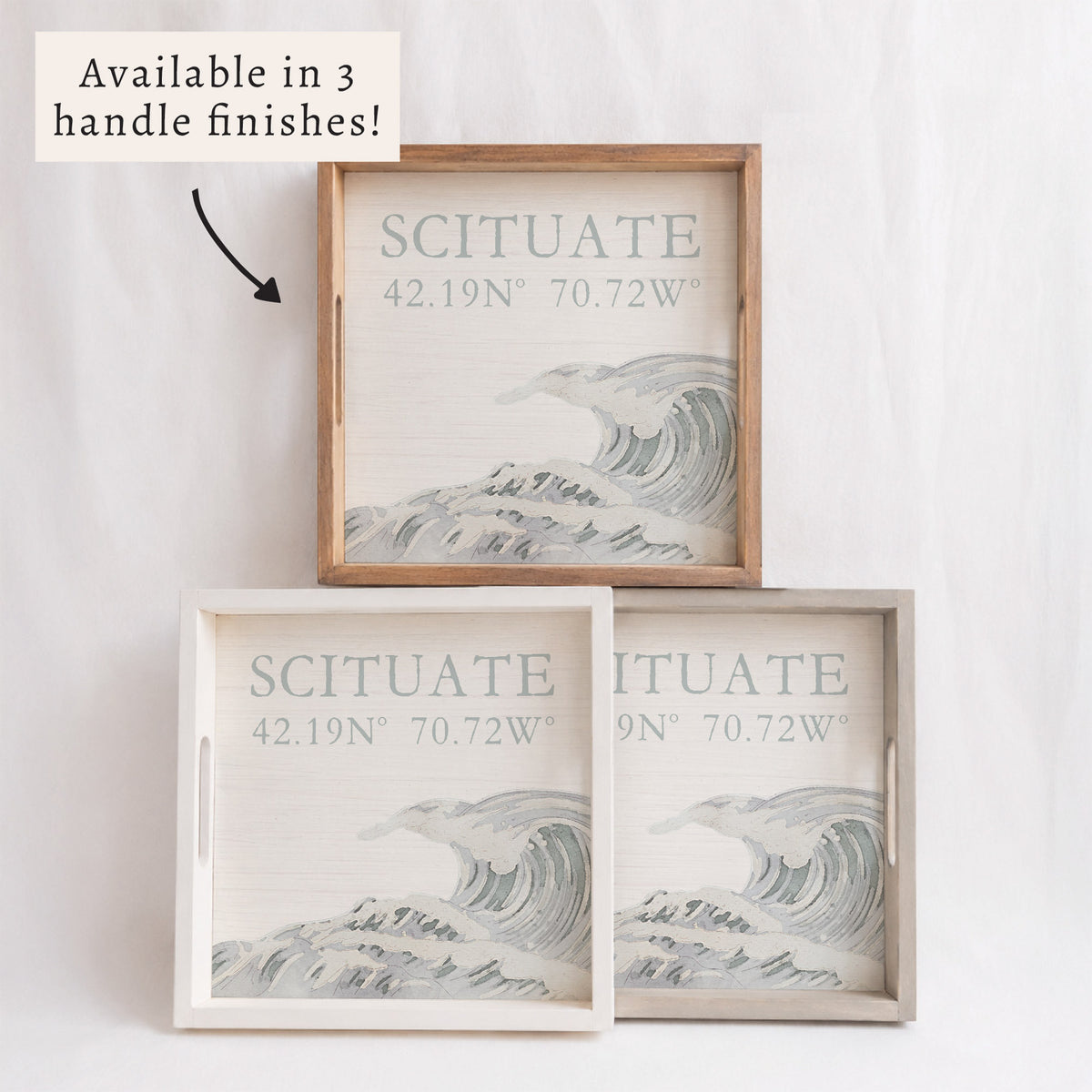 Coastal Wave Personalized Serving Tray