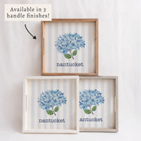 Blooming Hydrangea Personalized Serving Tray