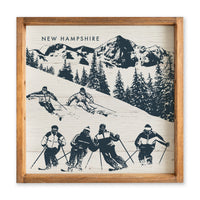 Retro Ski Run Personalized Serving Tray