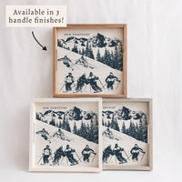 Retro Ski Run Personalized Serving Tray