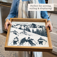 Retro Ski Run Personalized Serving Tray