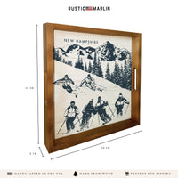 Retro Ski Run Personalized Serving Tray