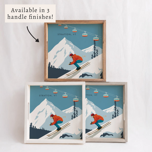 Bluebird Ski Day Personalized Serving Tray