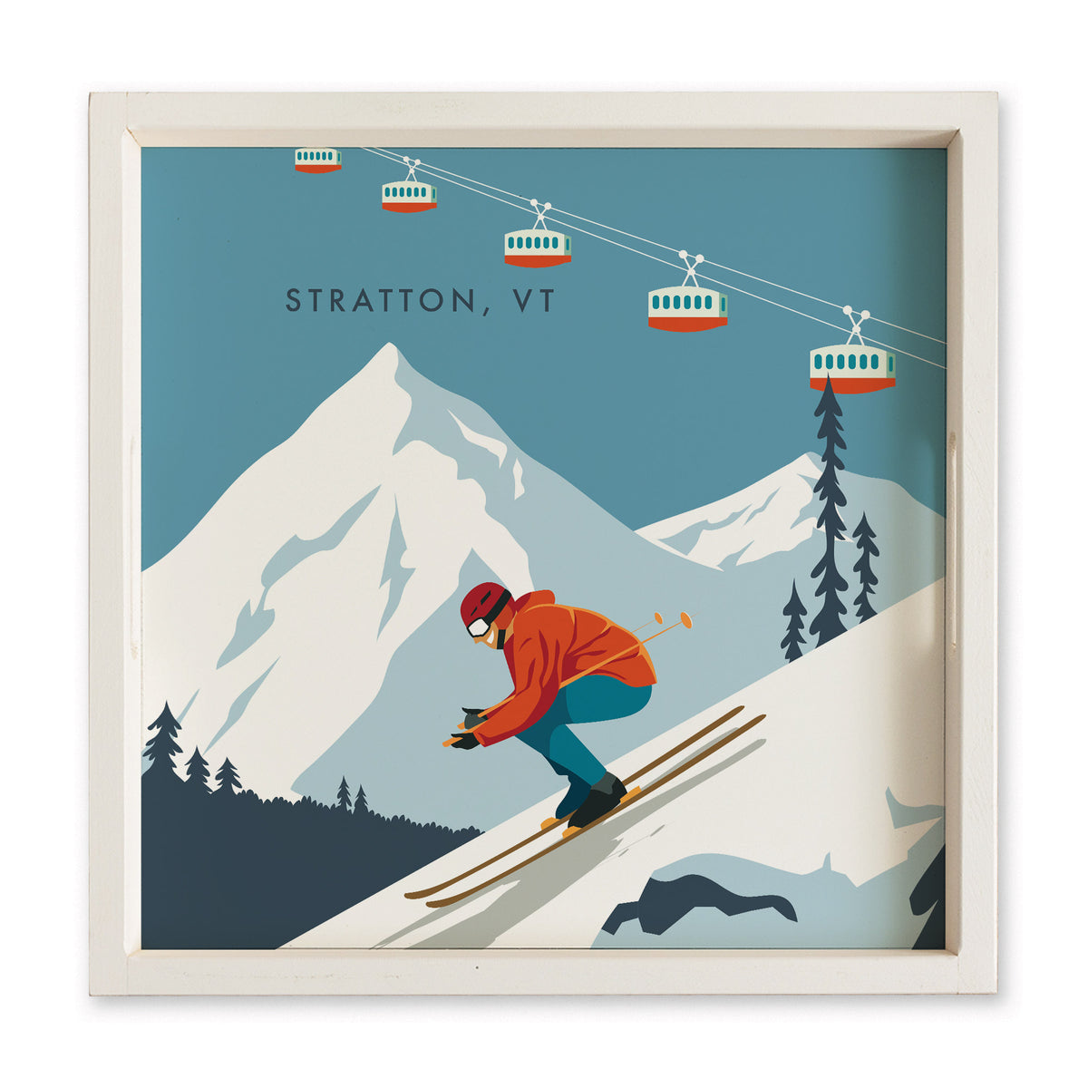 Bluebird Ski Day Personalized Serving Tray