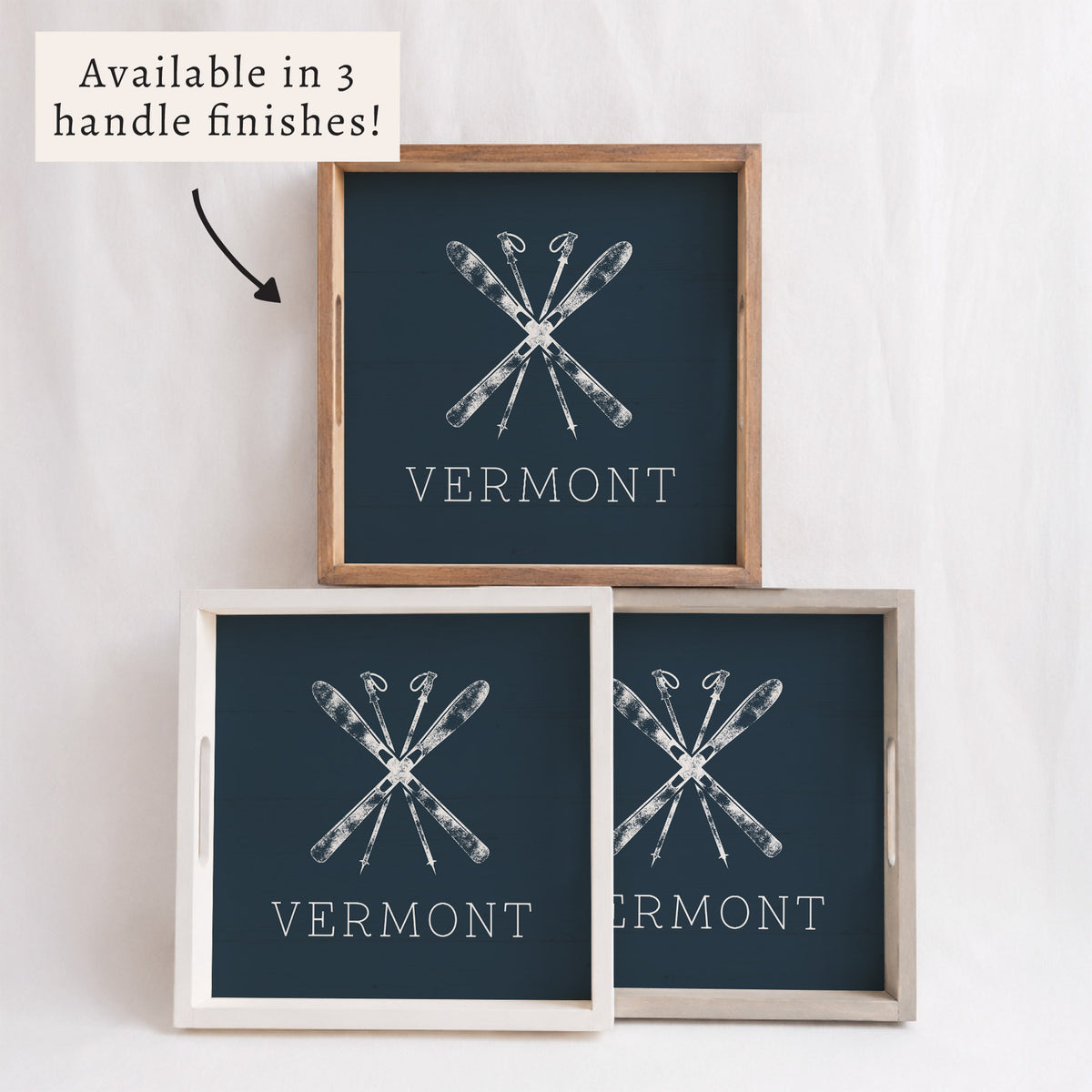 Skis Personalized Serving Tray