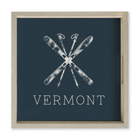 Skis Personalized Serving Tray