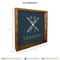Skis Personalized Serving Tray