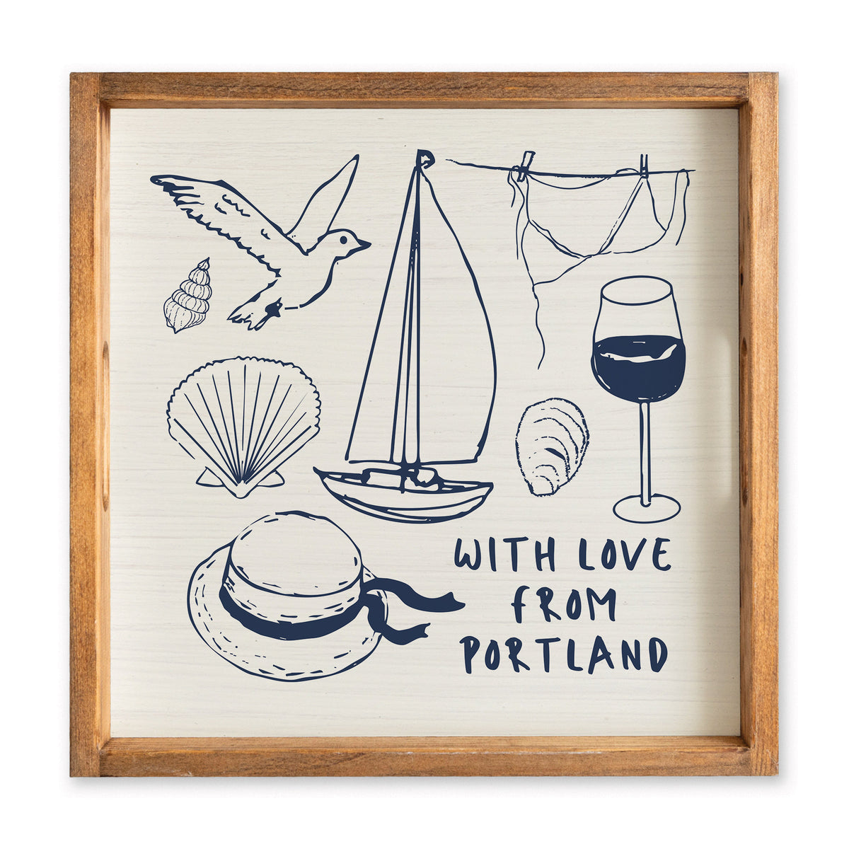 With Love From Personalized Serving Tray