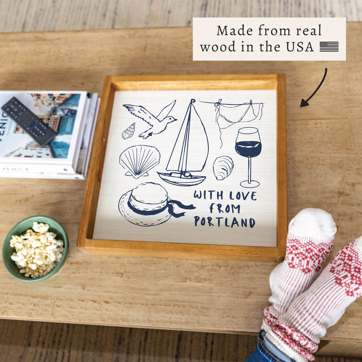 With Love From Personalized Serving Tray