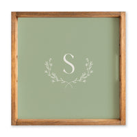 Monogram Laurel Personalized Serving Tray