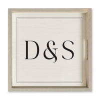 Initials Square Personalized Serving Tray