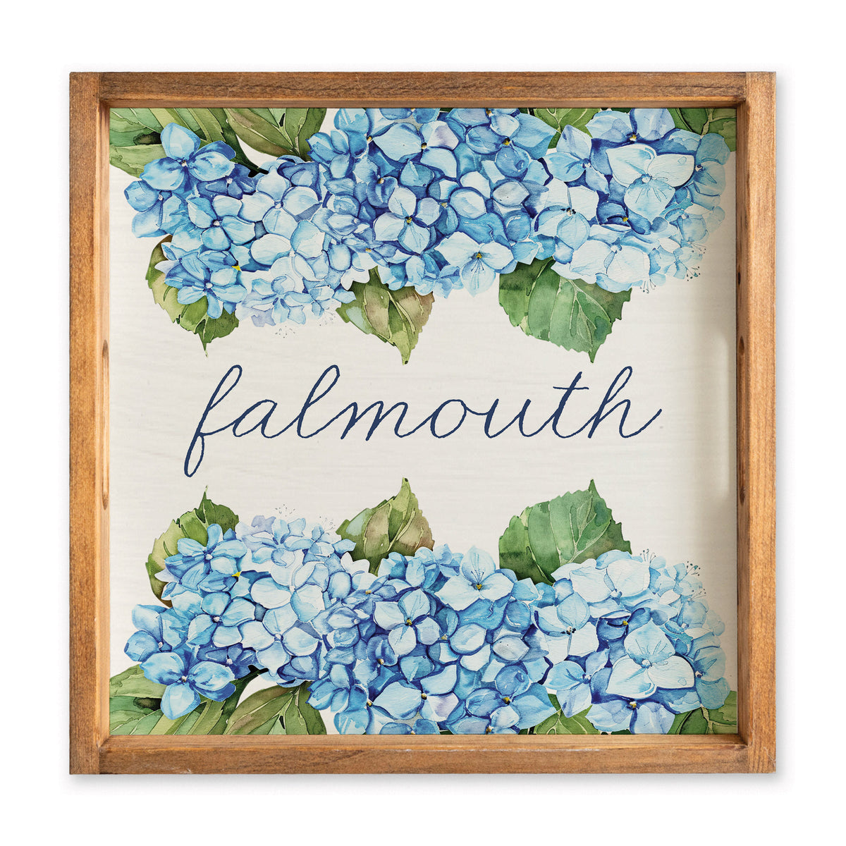 Hydrangea Bloom Personalized Serving Tray