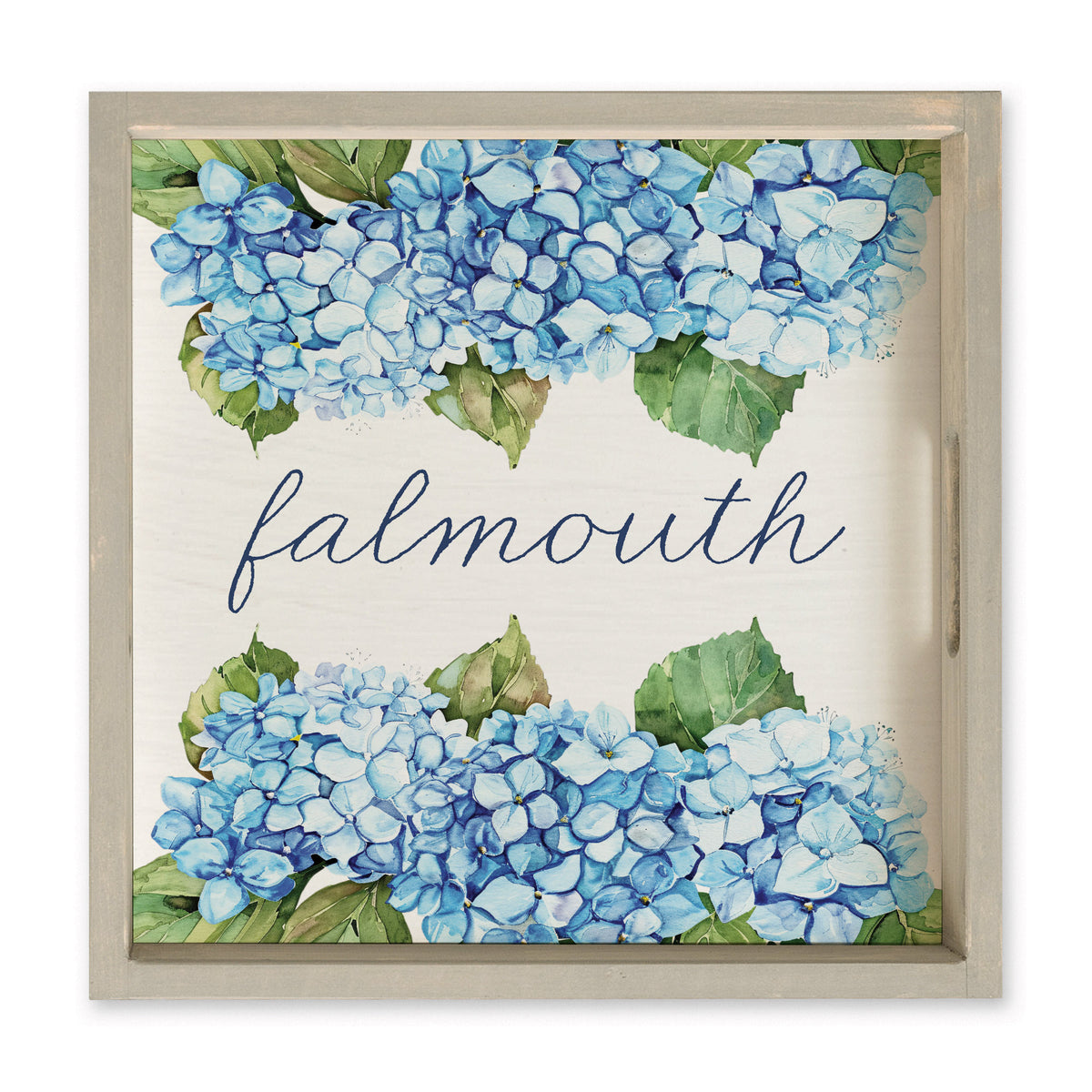 Hydrangea Bloom Personalized Serving Tray
