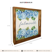 Hydrangea Bloom Personalized Serving Tray