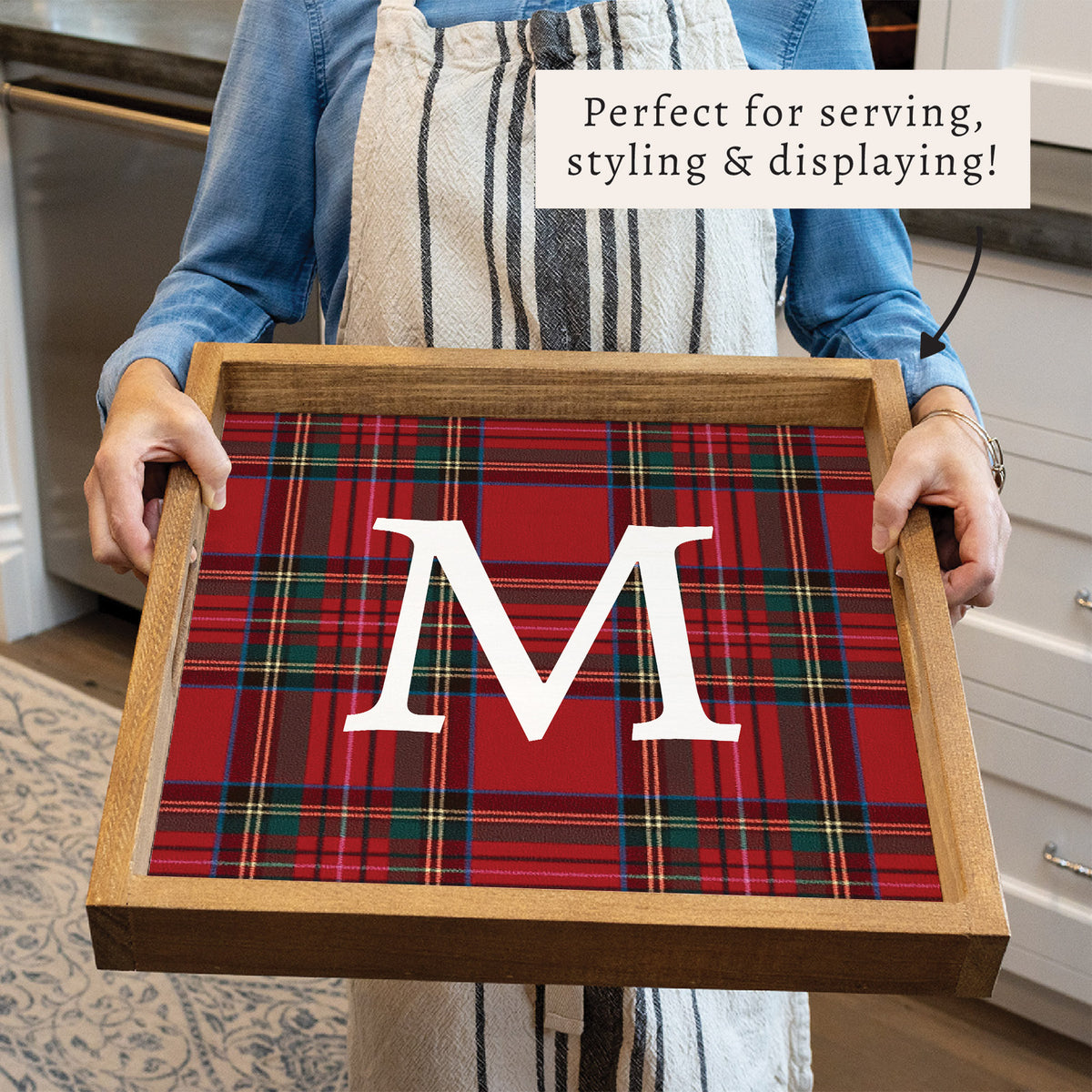 Classic Tartan Personalized Serving Tray