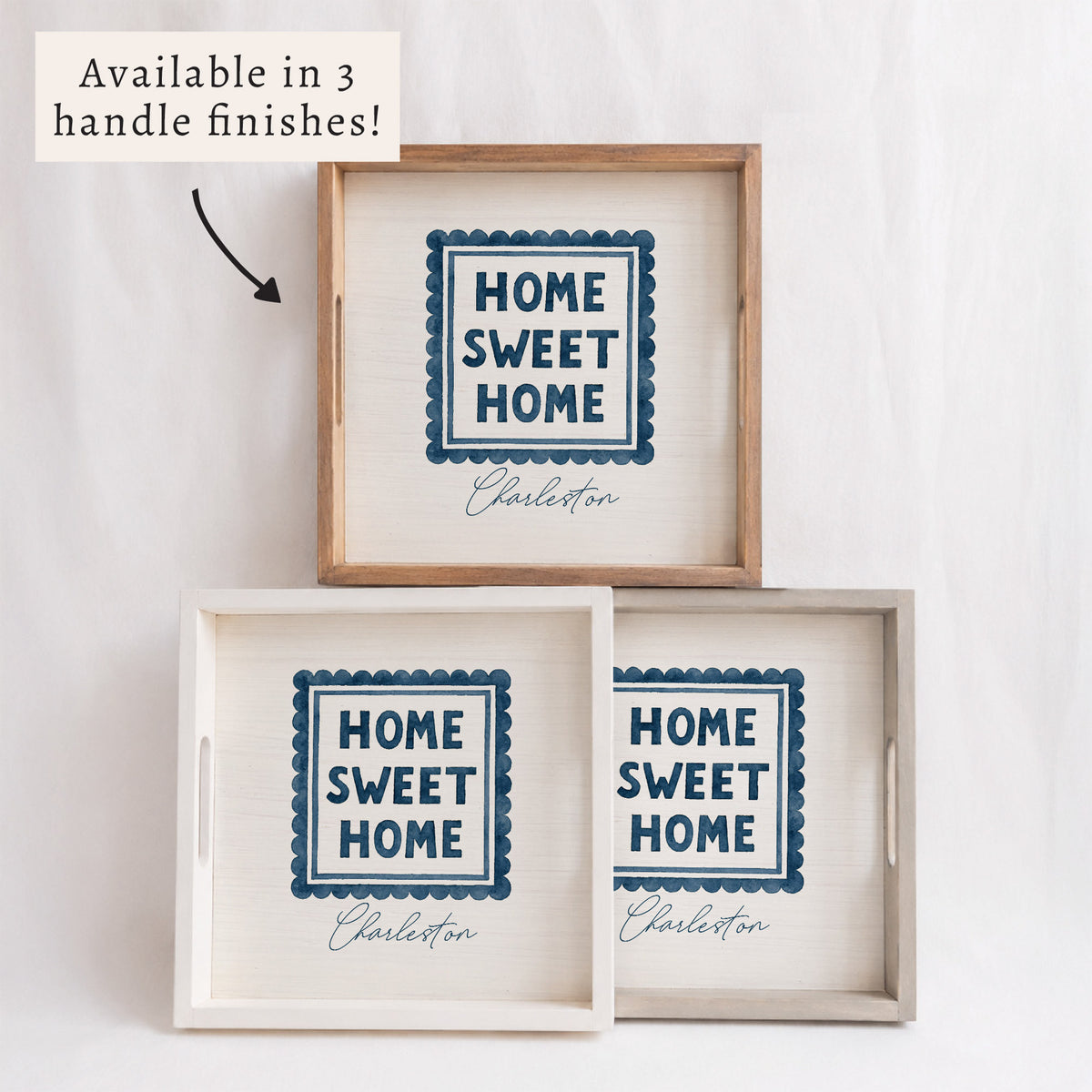 Home Sweet Home Stamp Personalized Serving Tray